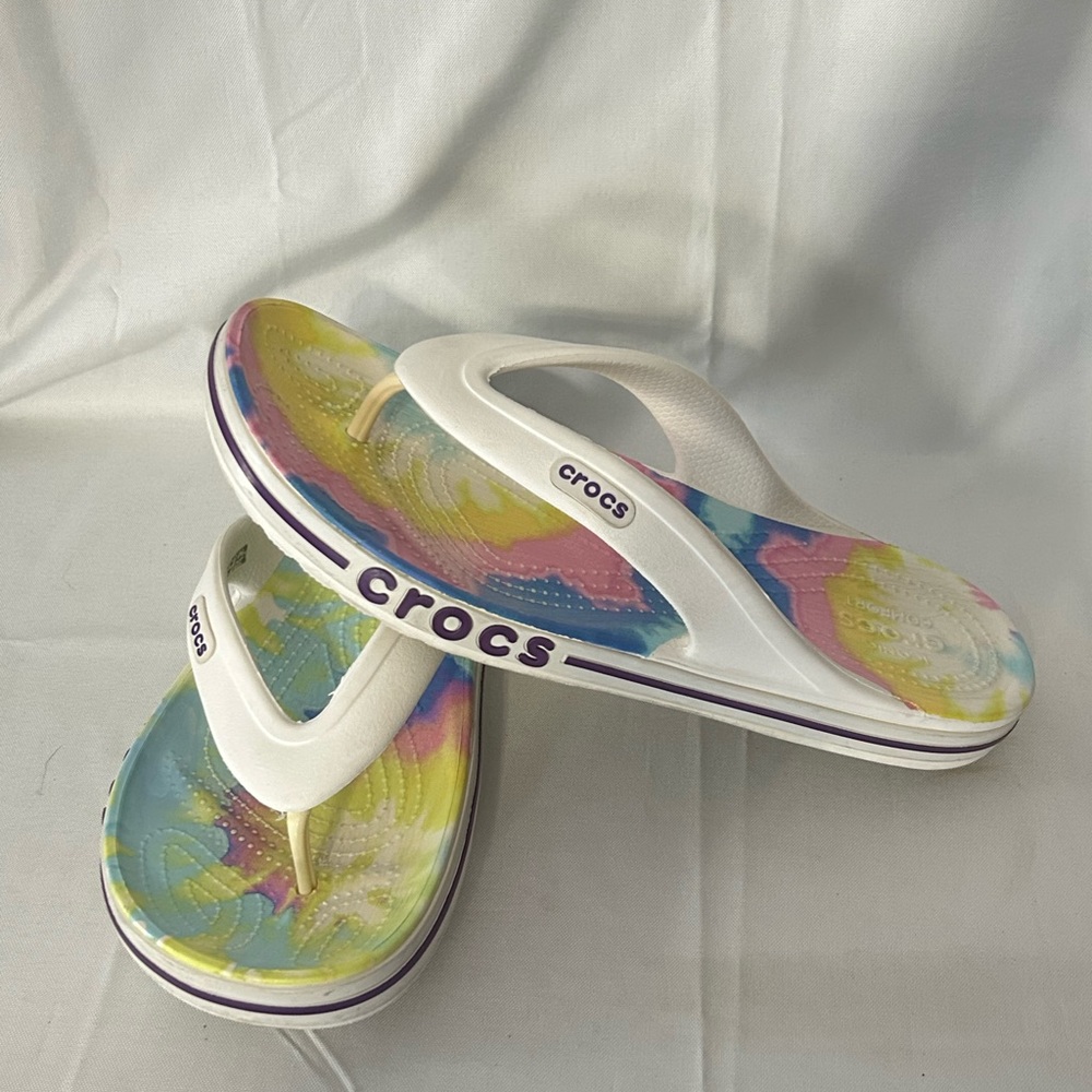 CROCS Ironic Comfort Pastel Tie-Dye Sandals, UNISEX Size: W/12, M/10